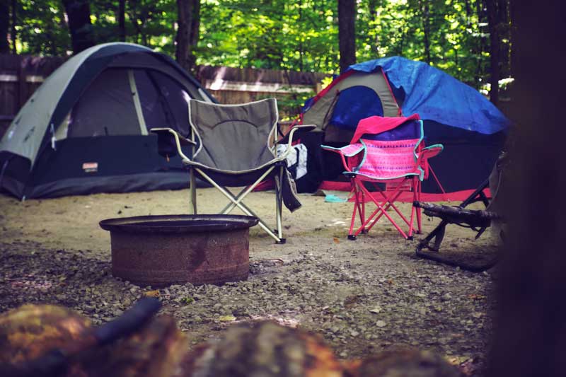 campsite sleeping gear