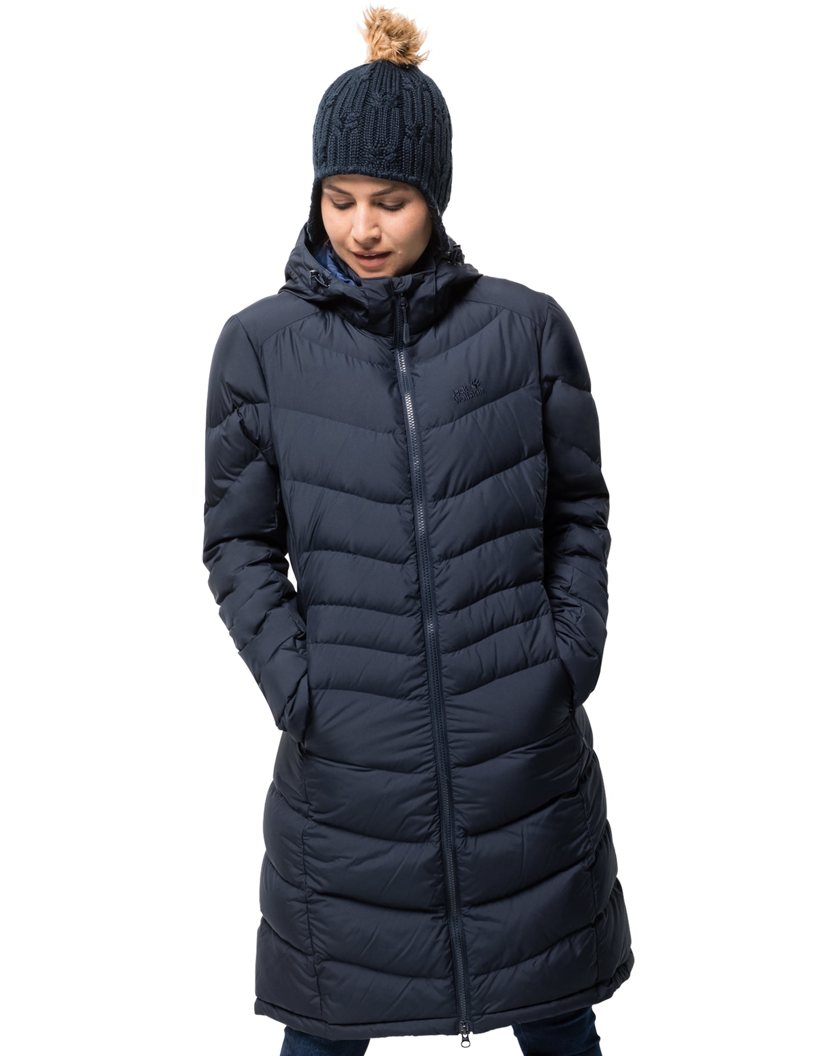 Jack Wolfskin Womens Selenium Down Coat - Midnight Blue | Simply Hike UK