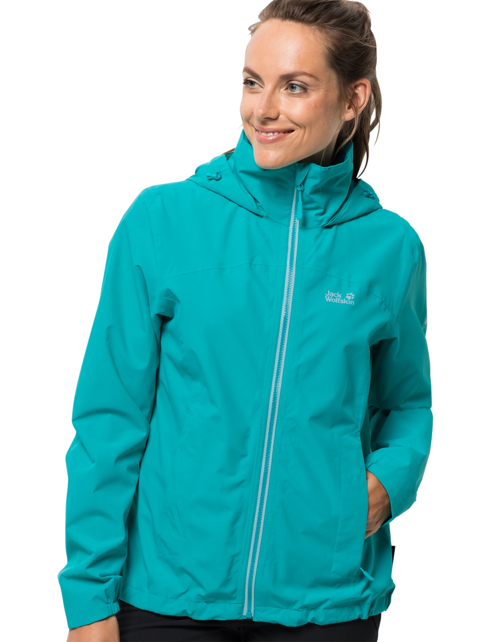 Jack Wolfskin Womens Evandale Jacket - Aquamarine | Simply Hike UK