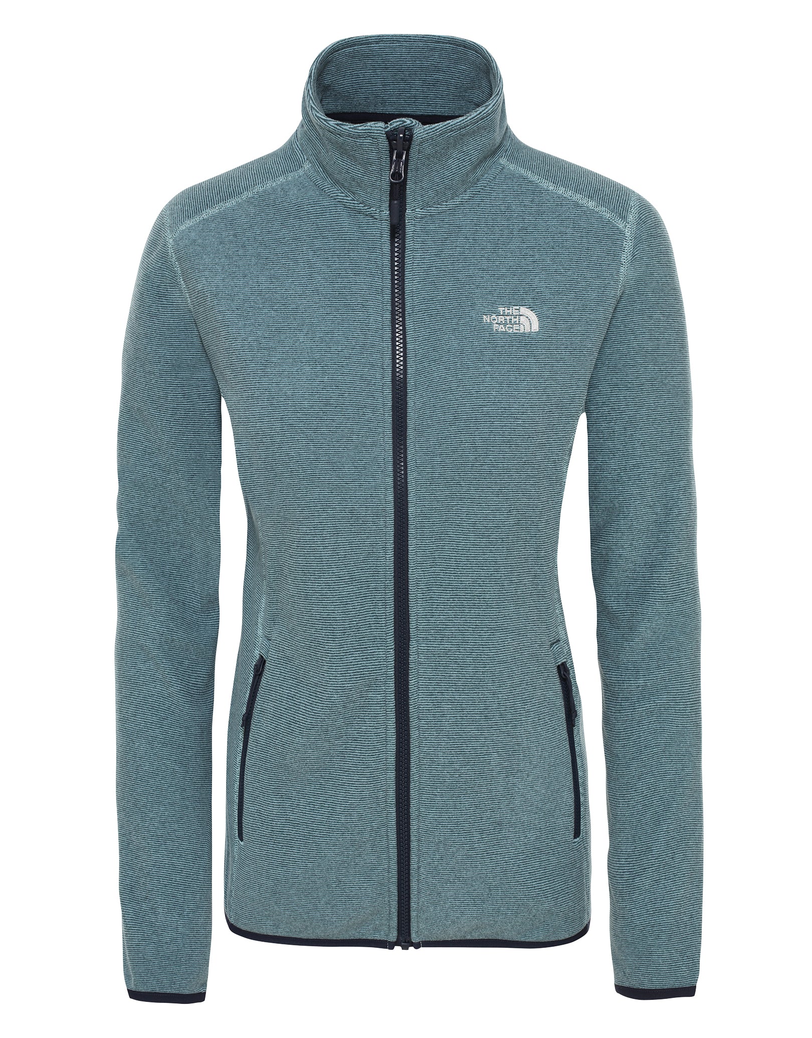 The North Face Womens 100 Glacier Full Zip Fleece - Windmill Blue ...