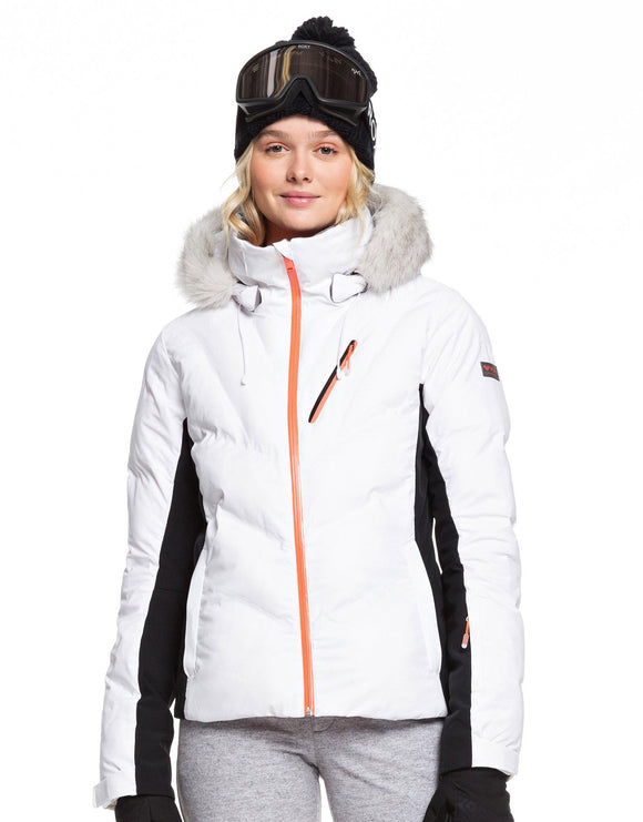 Roxy Womens Snowstorm Ski Jacket - Bright White | Simply Hike UK