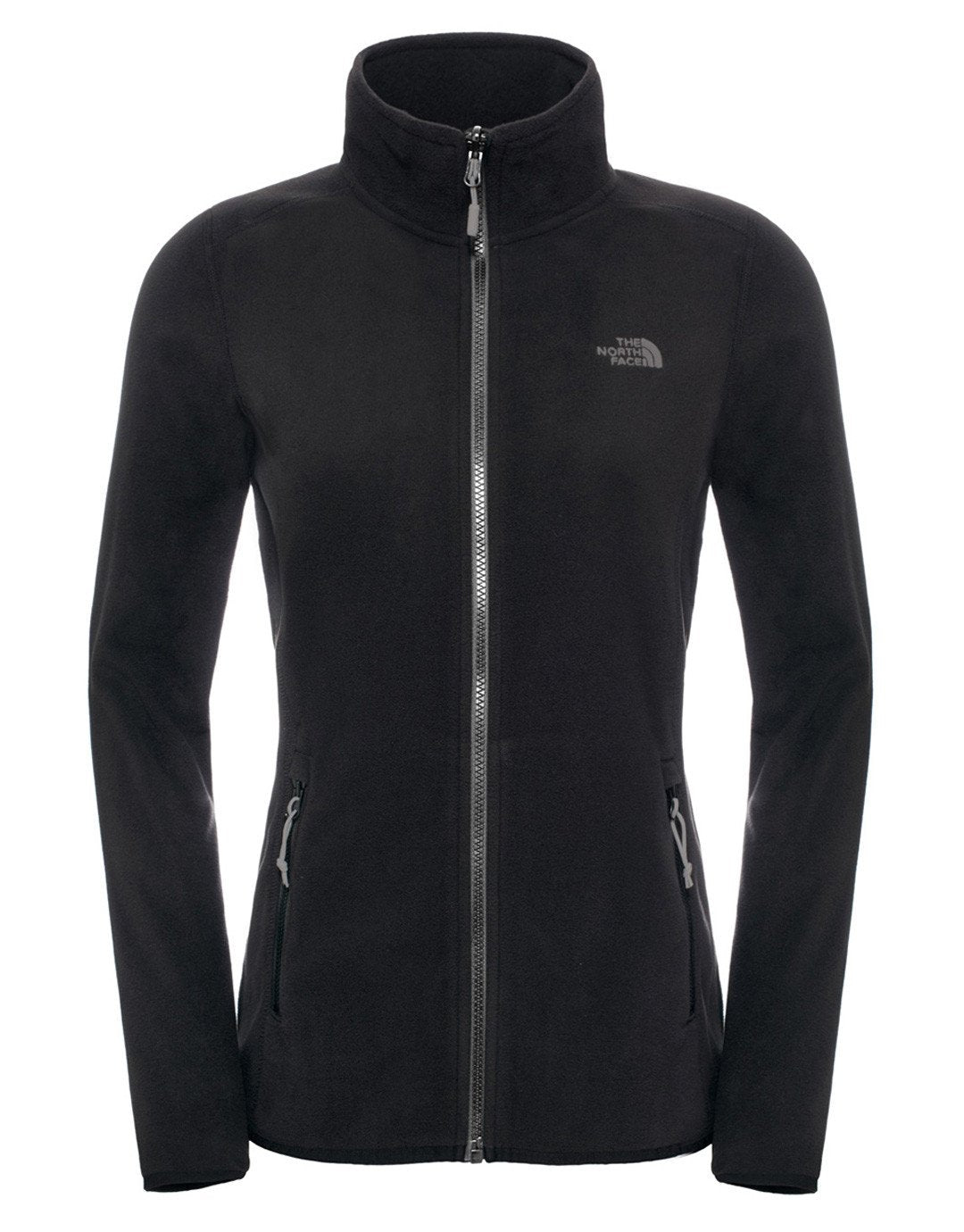 The North Face Womens 100 Glacier Full Zip Fleece - TNF Black | Simply ...