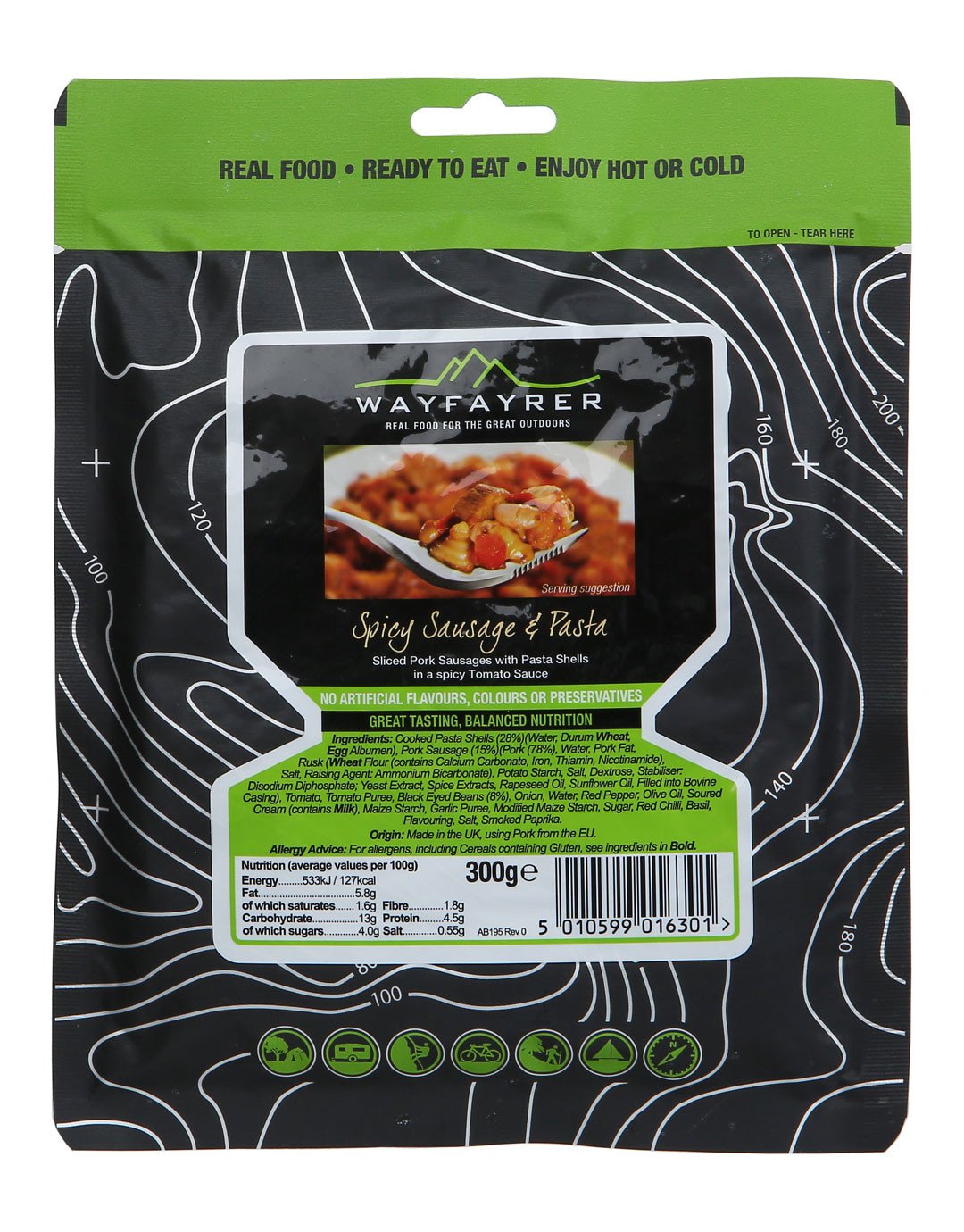 Wayfayrer Spicy Sausage and Pasta Meal Pouch | Simply Hike UK