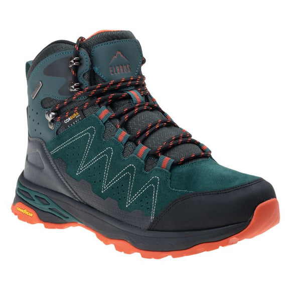 Elbrus Mens Eravica Mid Waterproof Gc Shoes - Green | Simply Hike UK