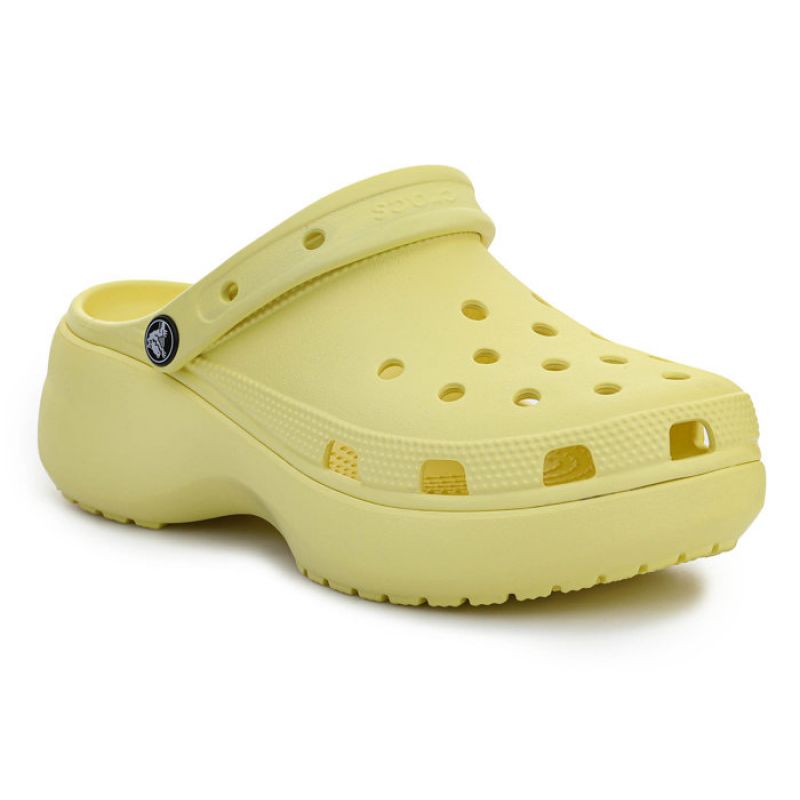 Crocs Womens Classic Platform Clog - Yellow | Simply Hike UK