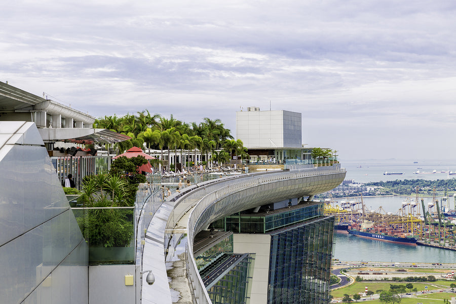 SINGAPORE - CIRCA MAY 2014: Marina Bay Sands Hotel stunning Sand