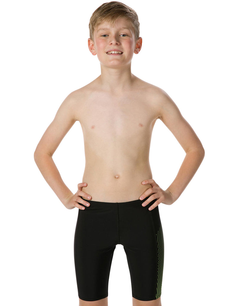 Speedo Boys Endurance 10 Gala Logo Panel Jammer - Black and Zest ...