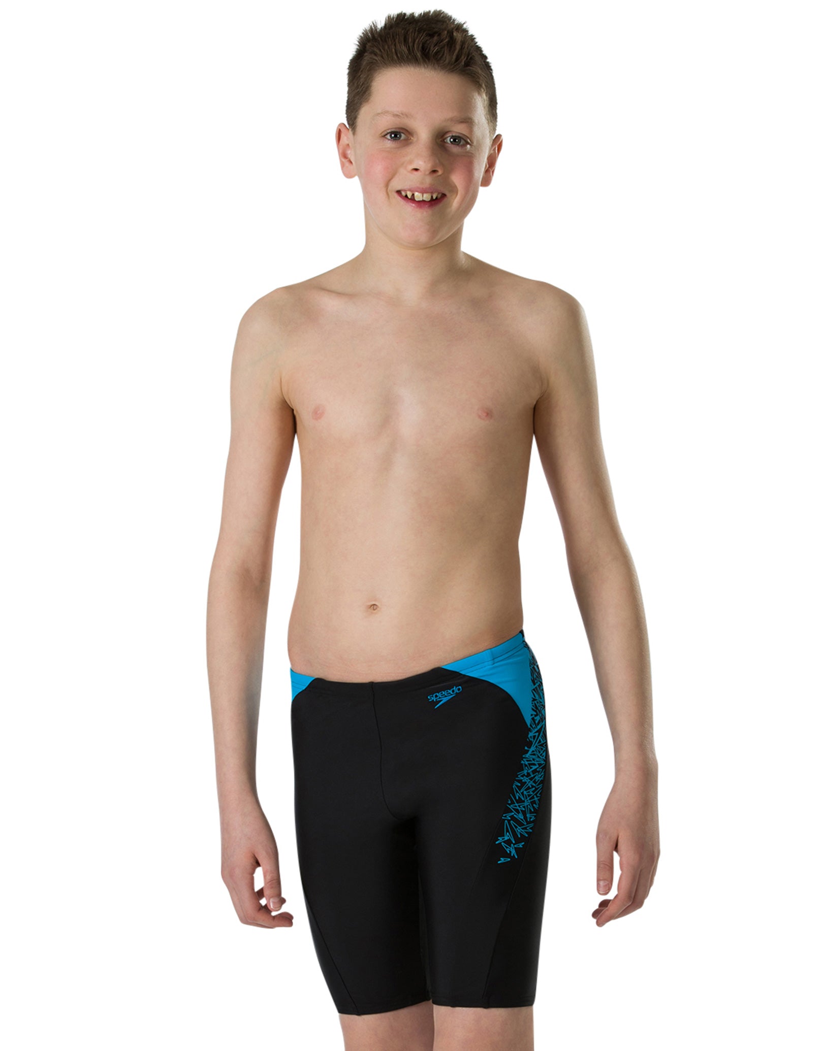 Speedo Boys Endurance 10 Boom Splice Jammer - Black and Blue | Simply ...