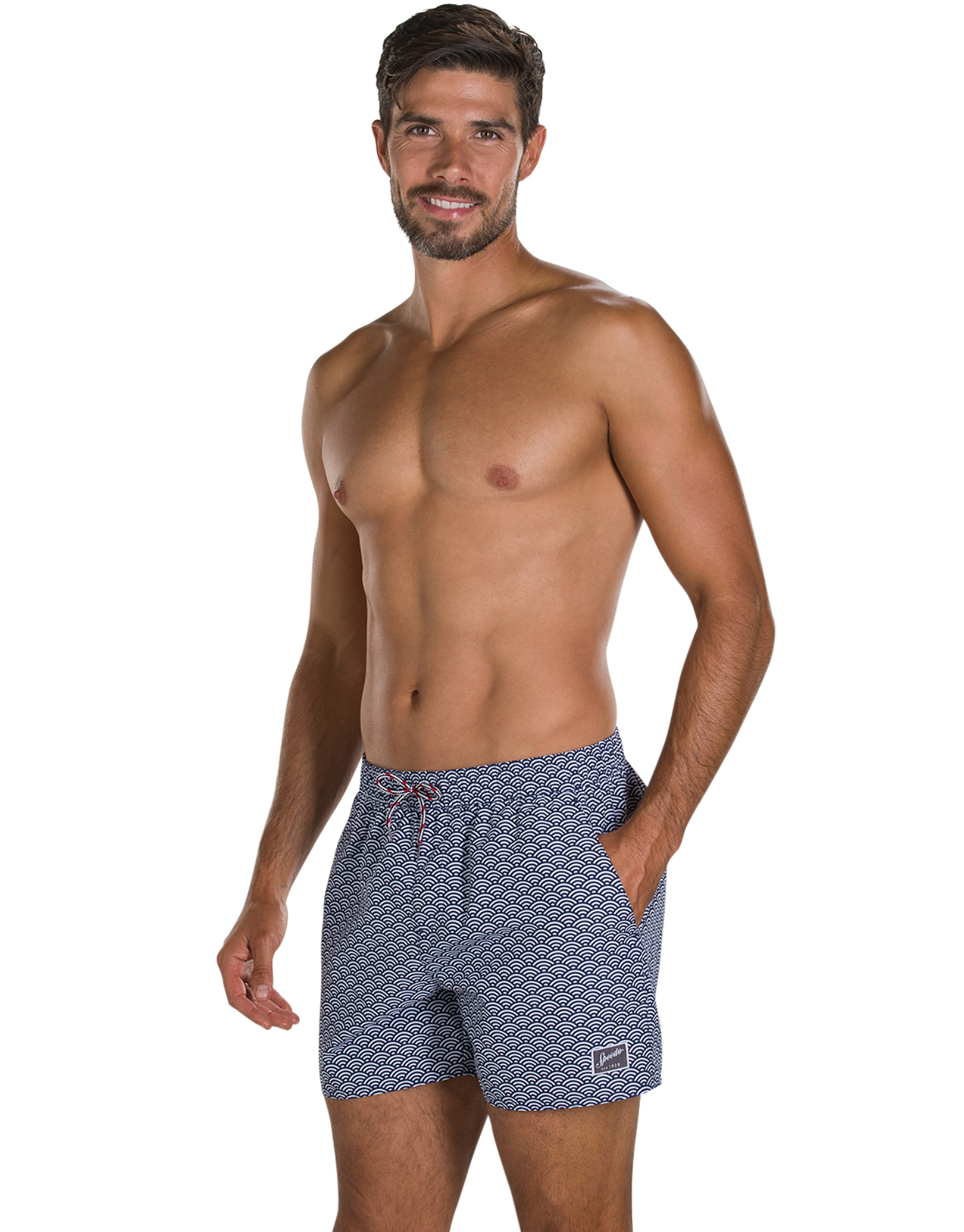 Speedo Vintage Printed 14 inch Watershort - Navy and White | Simply Swim UK