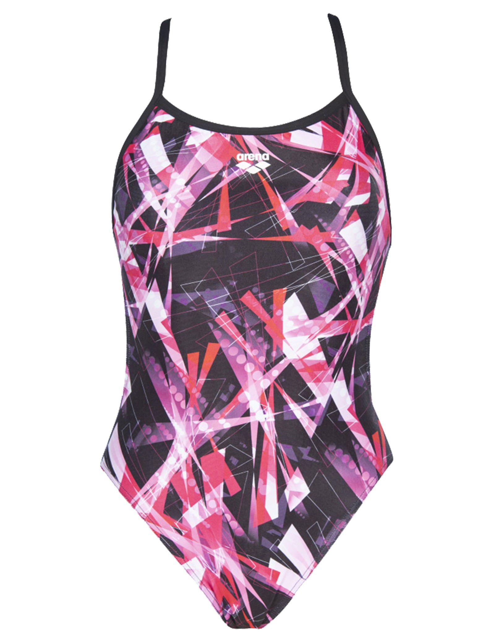 Arena Night Lights Swimsuit - Black/Pink | Simply Swim UK