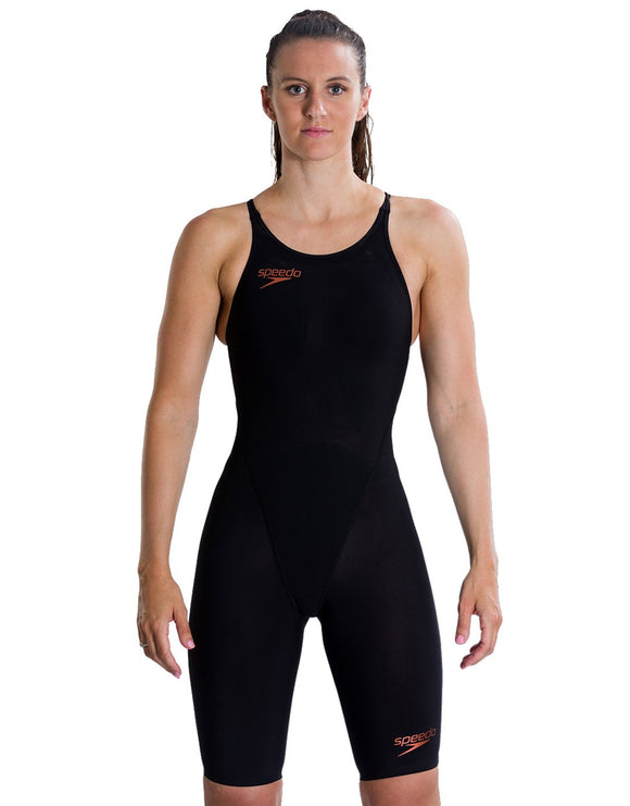 Speedo Fastskin LZR Racer Element Openback Kneeskin - Black | Simply ...