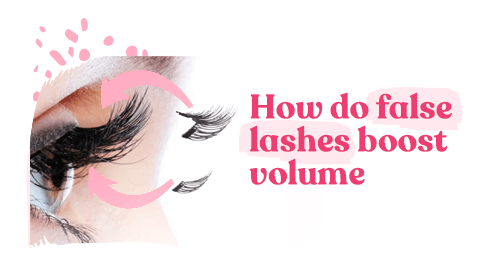 How do false lashes boost volume