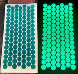 Green v82 reflective oralite dots 3/4 inch