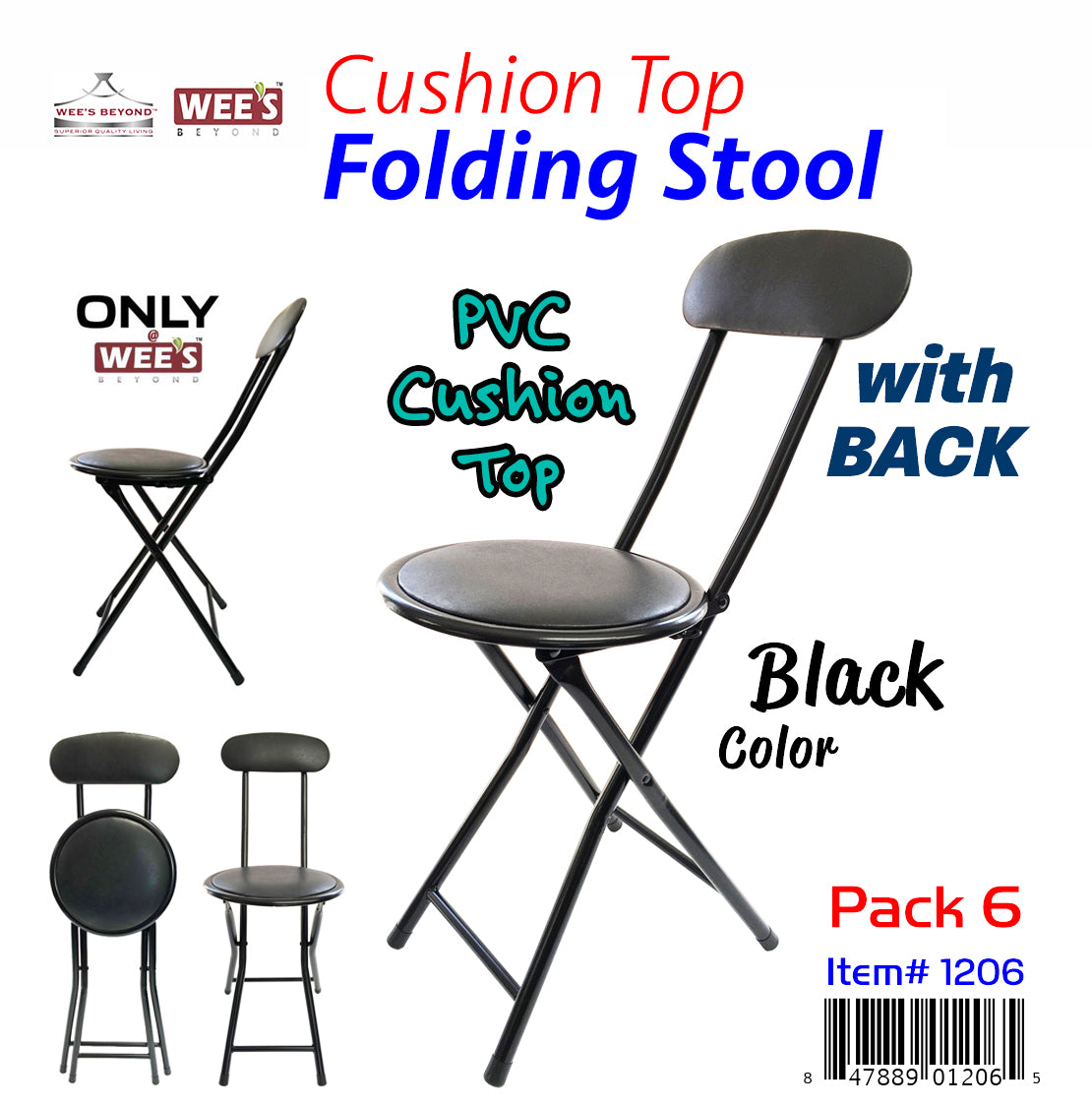 cushioned folding stool