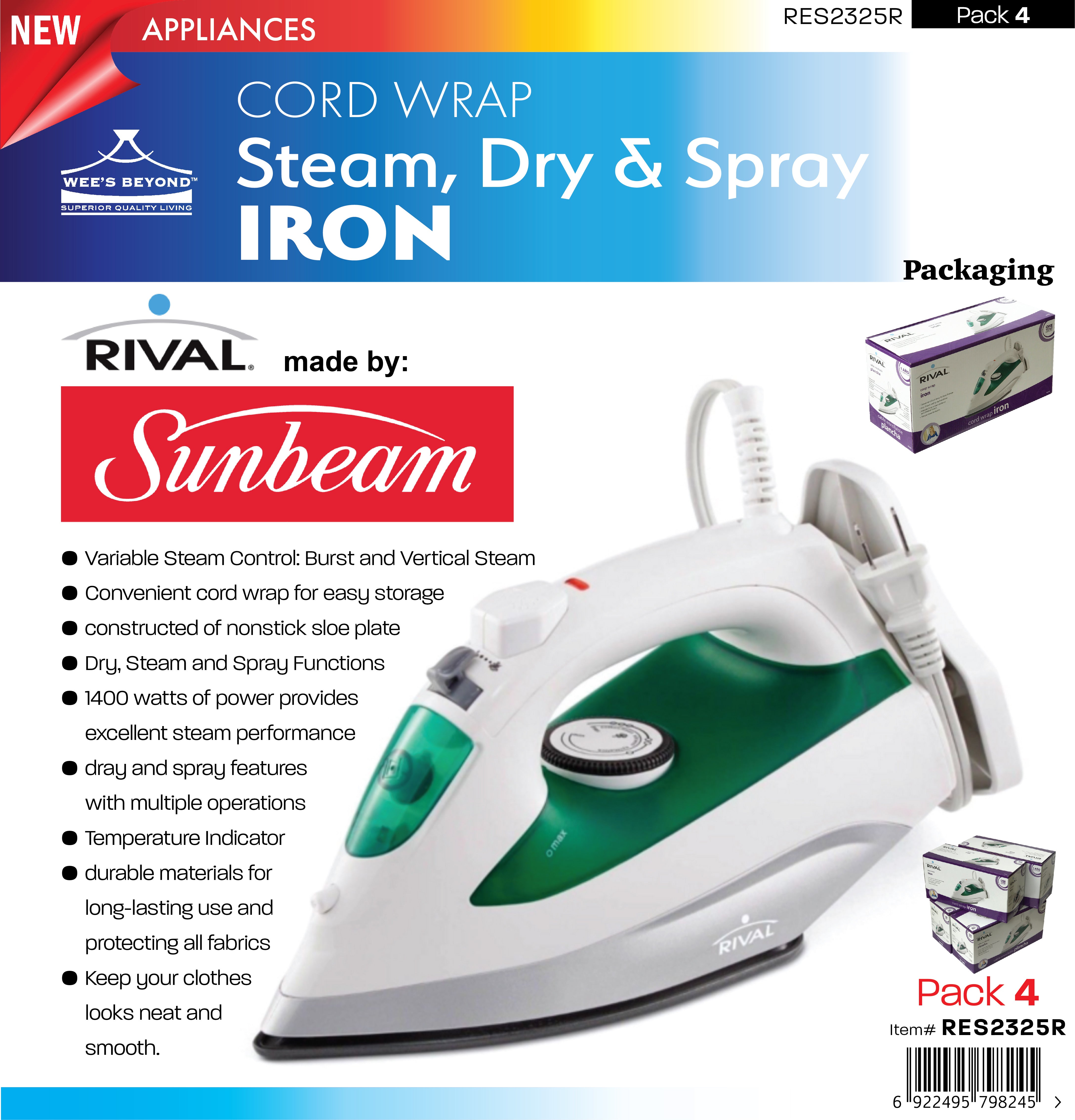 steam and dry iron