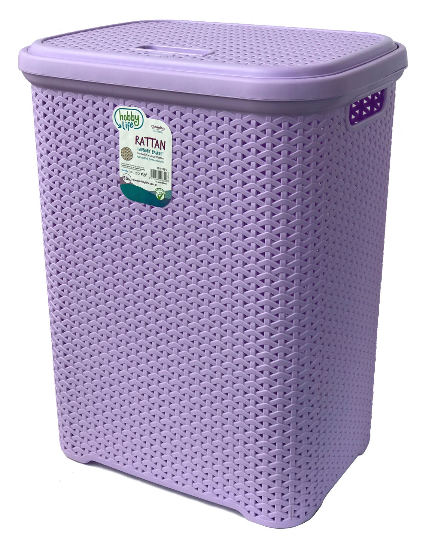 purple laundry basket