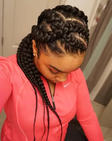 African American Braids Hairstyle Black Woman Beauty Salon