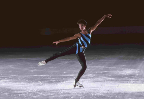 Afro Hair Woman Ice Skating 