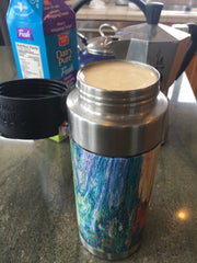 Stovetop Espresso in a travel coffe mug