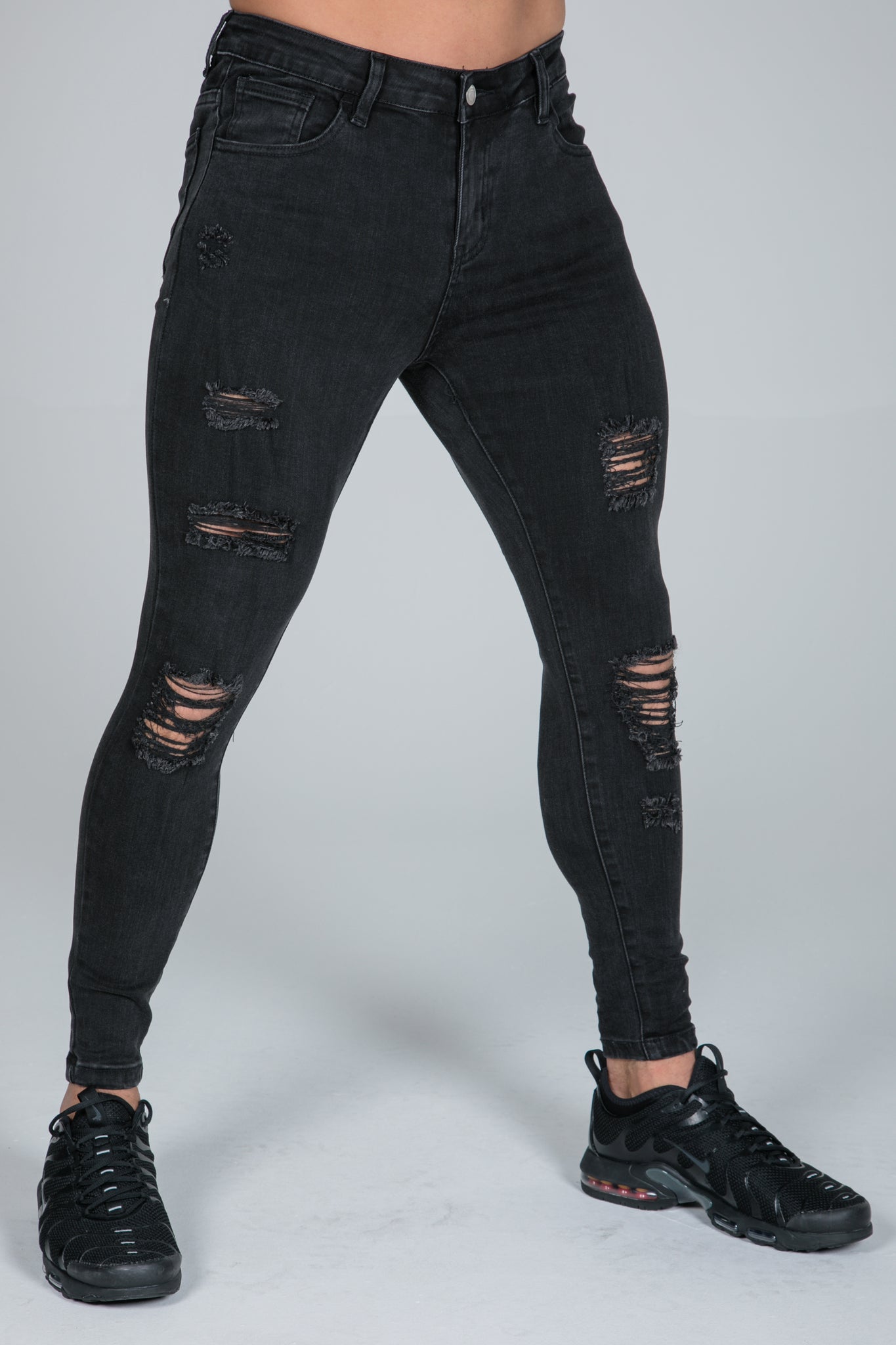 charcoal ripped jeans