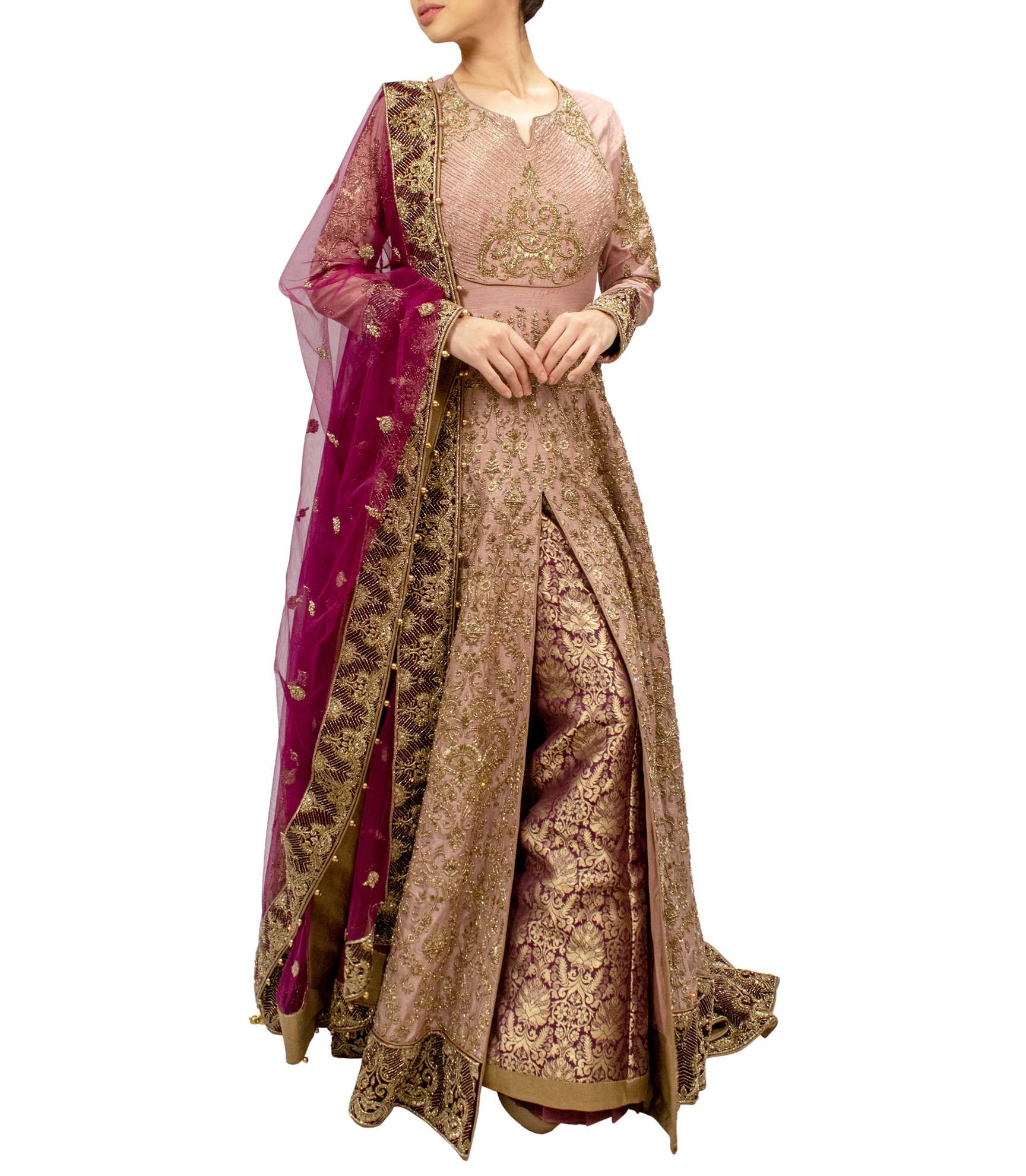 Stunning Plum And Rose Gold Bridal Lehenga Sahil Exclusive 9670