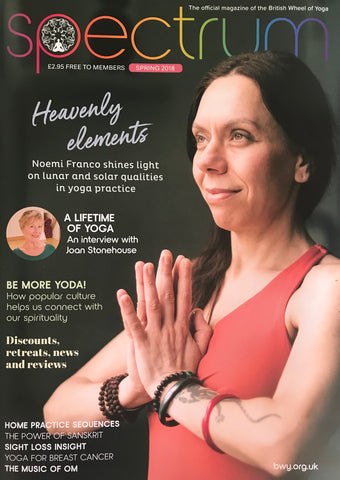 British Wheel of Yoga Spectrum Magazine Featuring Blossom Yoga Wear