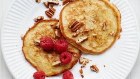 Super quick and easy Banana Pancakes made in a nutribullet