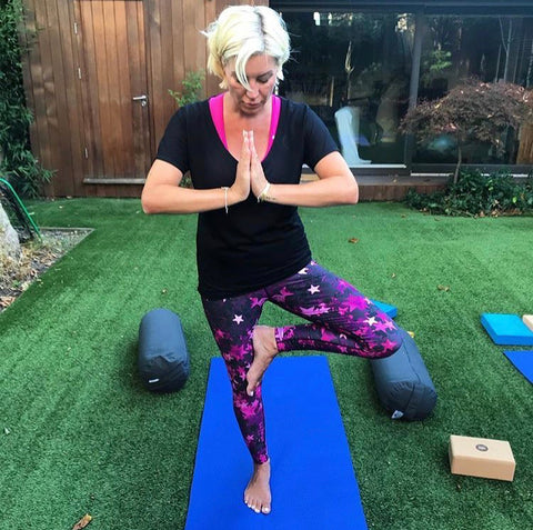 Denise Van Outen Wearing Blossom Yoga Wear