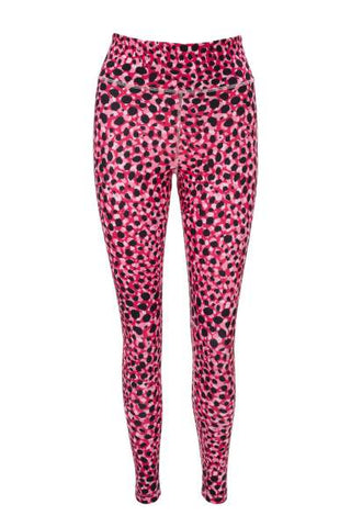 Pink Leopard Print Leggings by JunkyDotCom