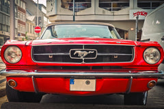 1967 Red Mustang front view