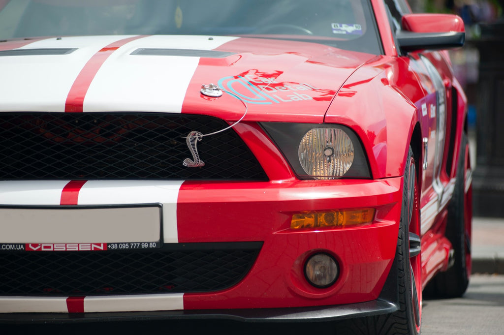 red and White 2012 Mustang Cobra