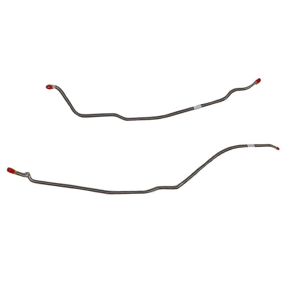 68 Chevy Camaro, Chevy II/Nova, w/ Single Leaf Rear Spring, 2pc Rear Axle Brake Line Set; Steel