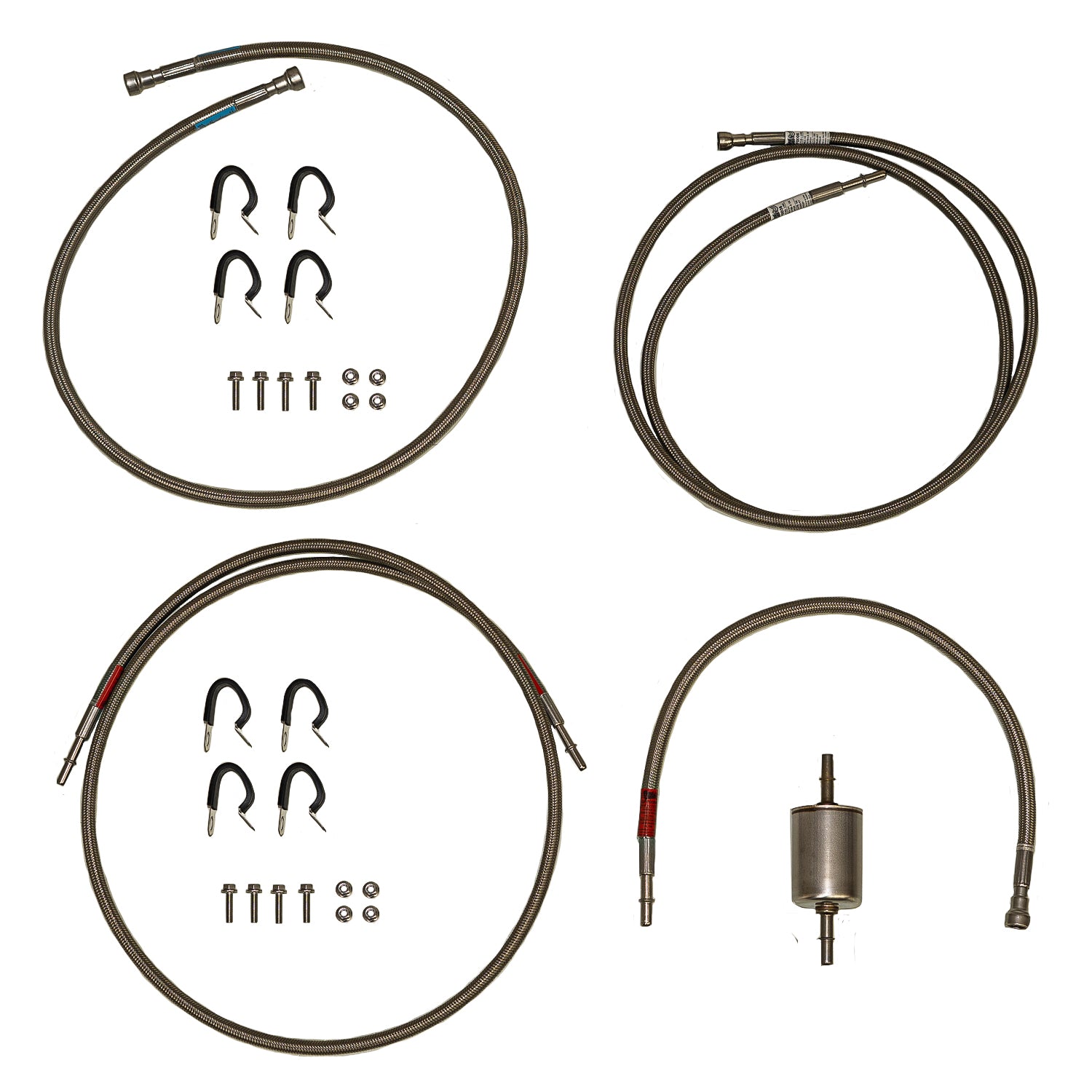 QFF0023SS- 05-09 Chevy Equinox Quick Fix Complete Fuel Line Kit, Braid