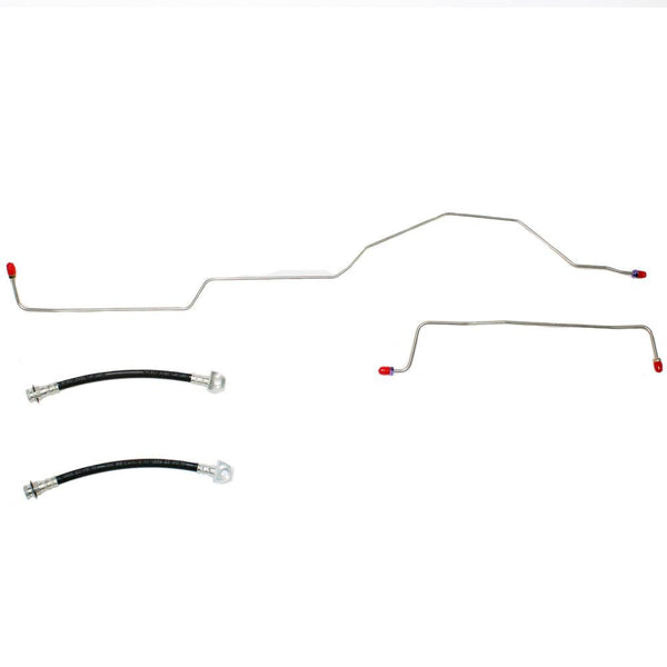 WRA0356SS- 03-06 Jeep Wrangler, Dana 35, Rear Disc, Rear Axle Brake Lines;  Stainless | SSTubes