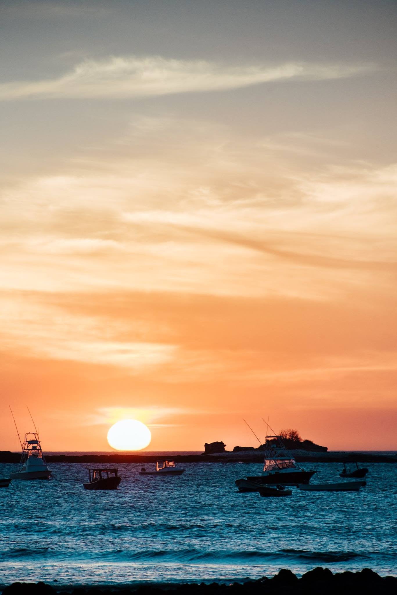 Gorgeous sunset in Tamarindo, Costa Rica. Photographed by Kristen M. Brown, Samba to the Sea. Sunset print available at The Sunset Shop.