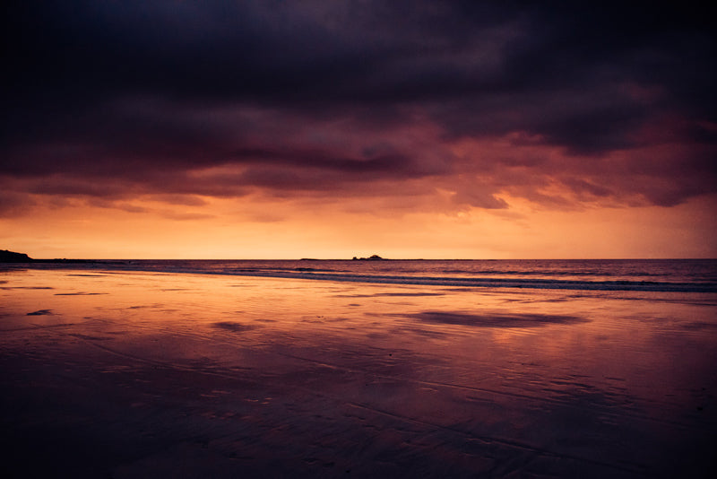 Dramatic rainy season sunset in Costa Rica. Photographed by Kristen M. Brown, Samba to the Sea for The Sunset Shop.