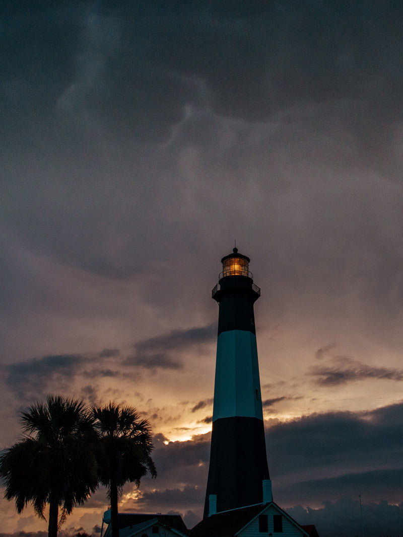 Tybee Island Lighthouse sunset. Photographed by Kristen M. Brown, Samba to the Sea. 