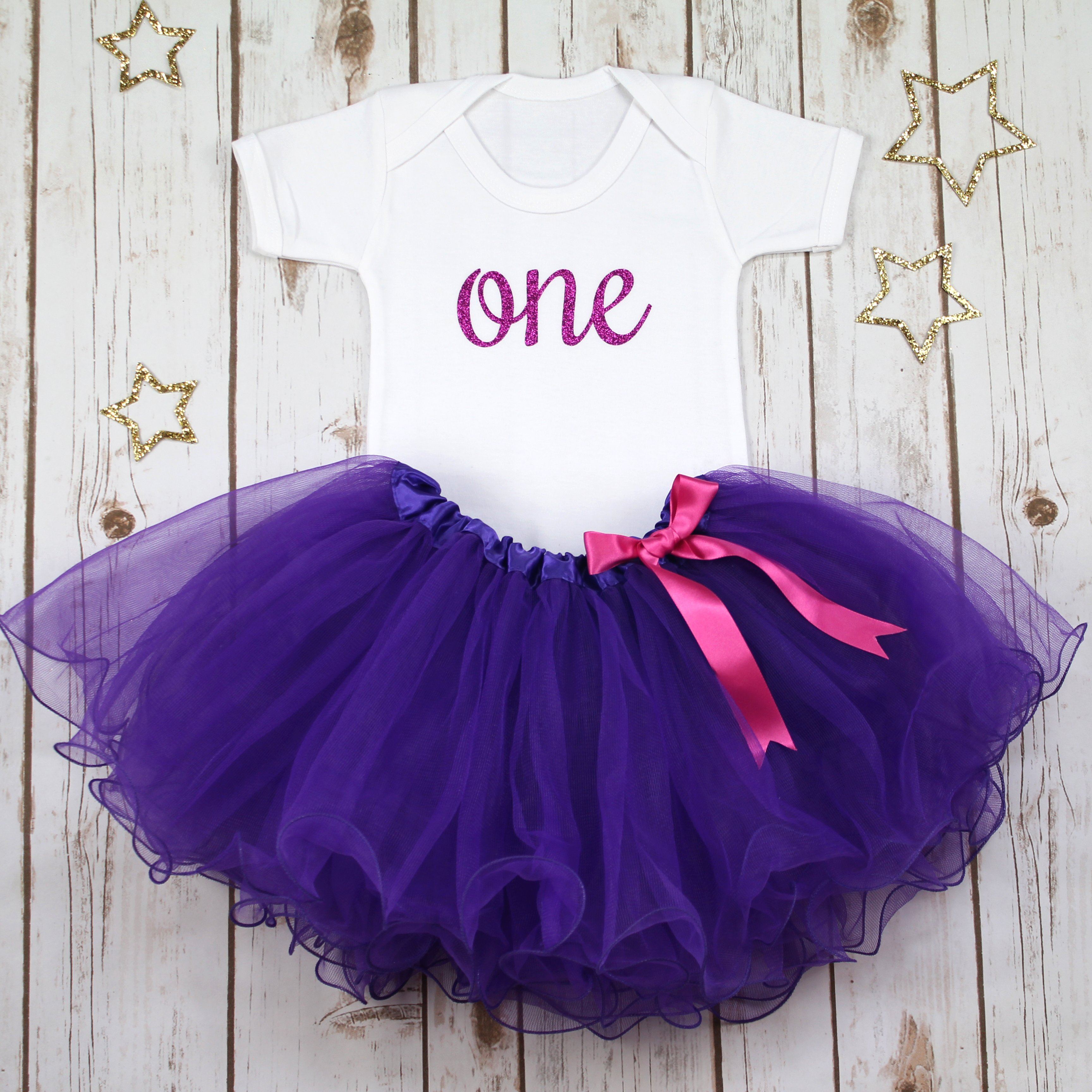 purple first birthday outfit