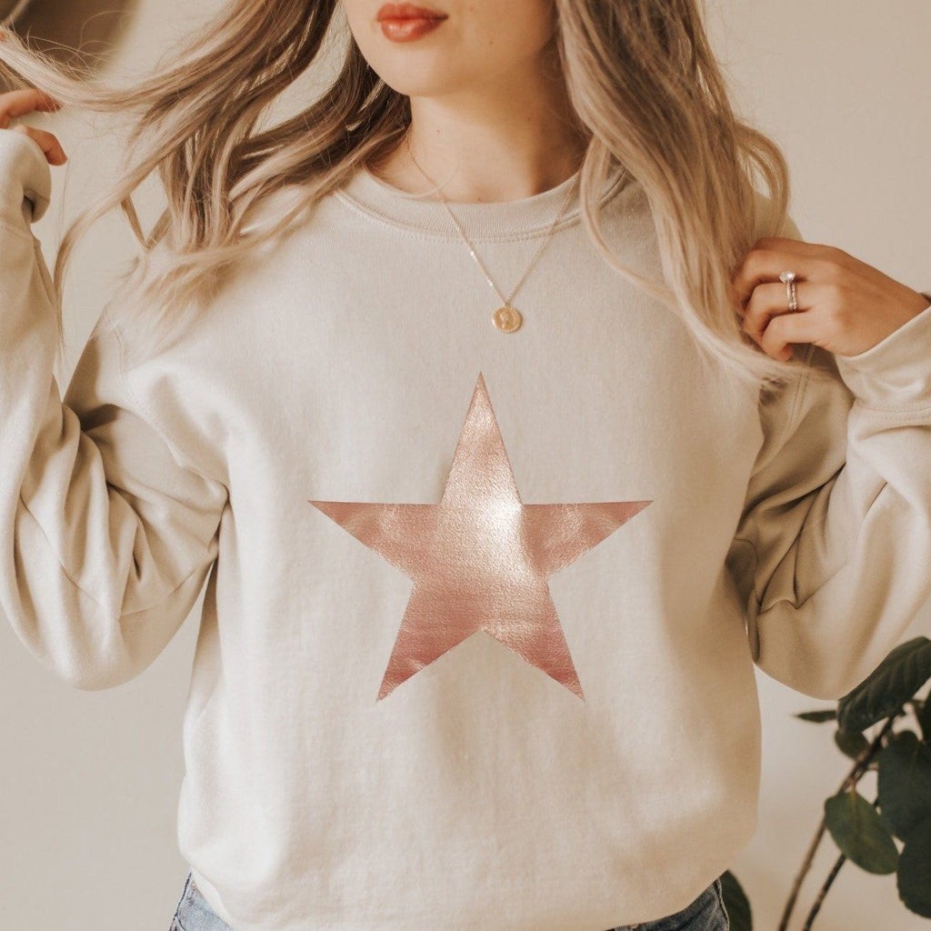 Stargazer Neon Pink Ladies Sweatshirt - Ladies Neon Star Sweatshirt – Betty  Bramble