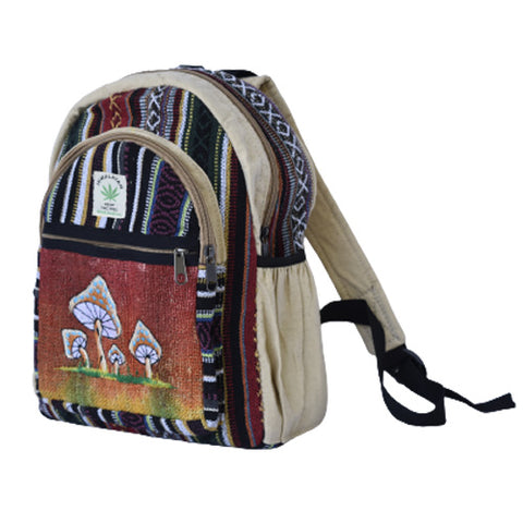 Hemp Mushroom Design Backpack