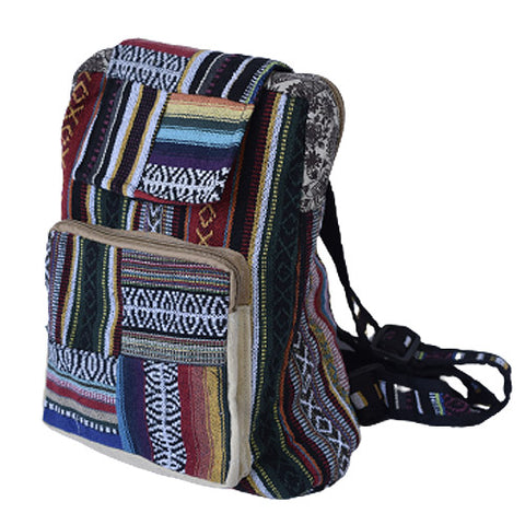 Woven Cotton Backpack