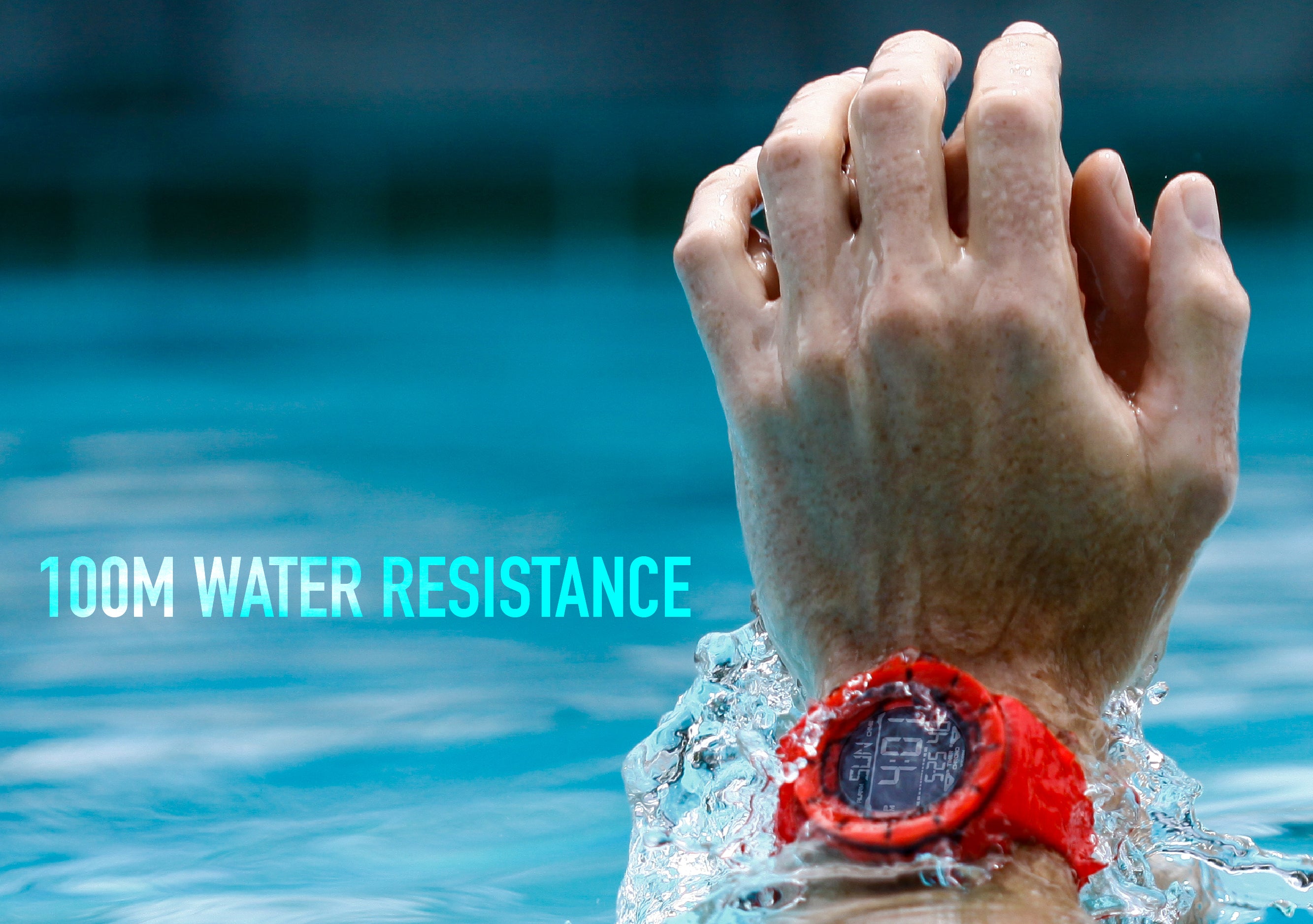 swimmer wearing coliseum watch