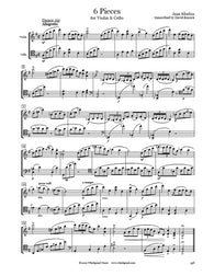 Sibelius 6 Pieces Violin/Cello Duet