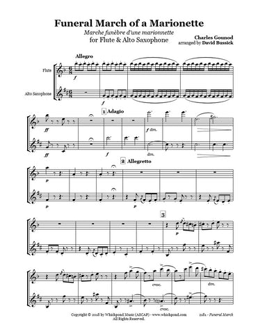 Gounod Funeral March Flute Saxophone Duet Whichpond Music