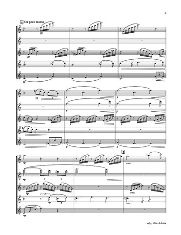 Debussy Clair De Lune Flute Quintet Sheet Music Whichpond Music