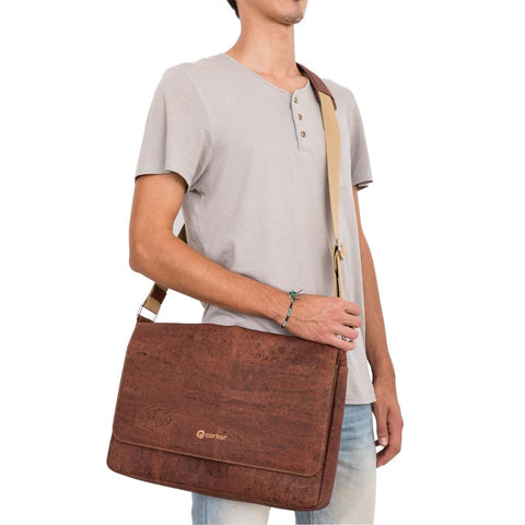 Cork Messenger Bag For Men by Corkor | HowCork