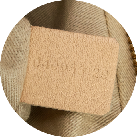 a chloe date code stamped directly onto an interior leather tag