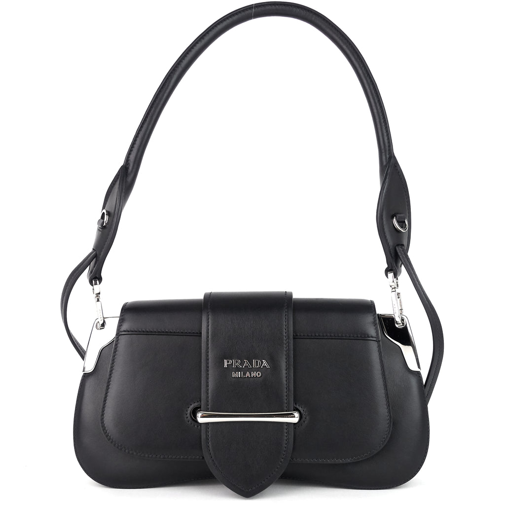 Prada Sidonie Black Leather Shoulder Bag – Poshbag Boutique