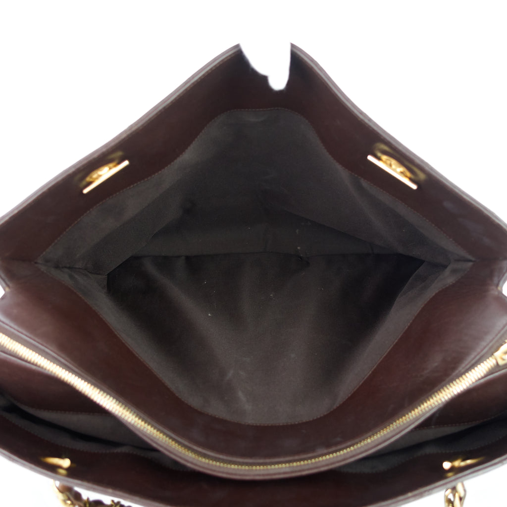 vintage supermodel weekender large calfskin leather bag