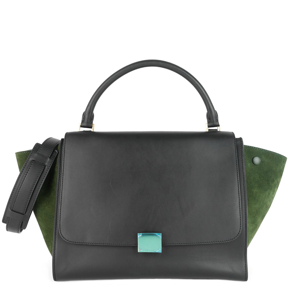 Celine Trapeze Calfskin Leather and Suede Bag – Poshbag Boutique